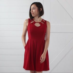 Red Cut Out Mini Dress
